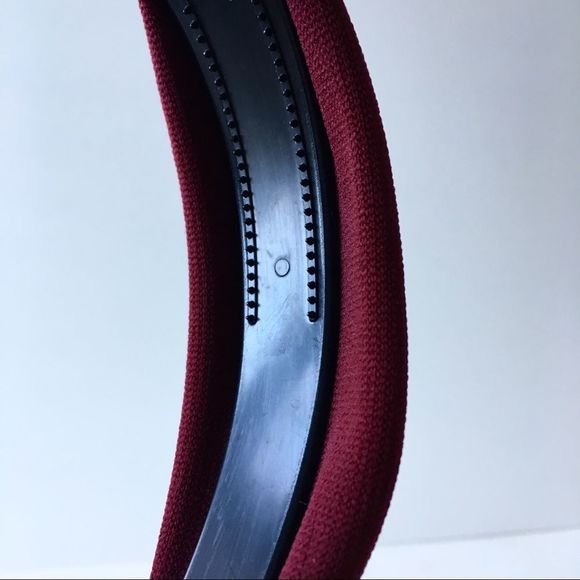 Burgundy Ribbed Fabric Headband,  Center Knot NWT - Picture 4 of 5